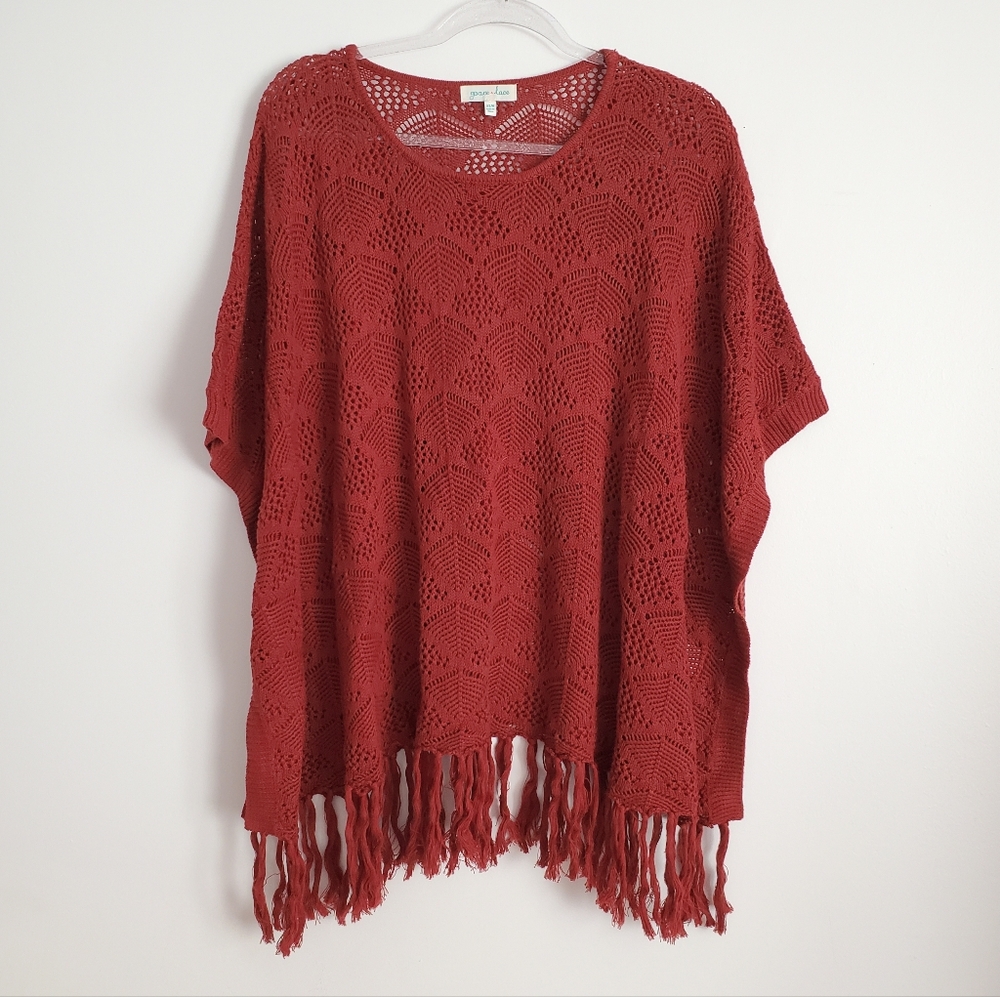 Grace & Lace Knitted Poncho Size XS/M
